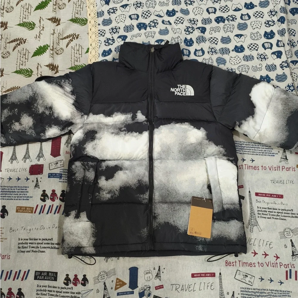 The North Face Black & White Cloud Puffer Jacket